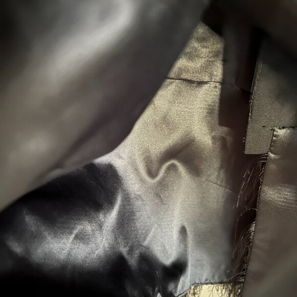 Banana Republic Black Sleeveless fringe vest double breasted size 14 - Picture 7 of 10